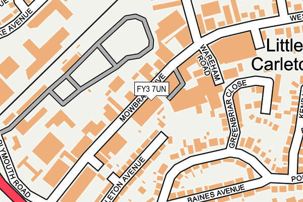 Map of DERBY BROWN LTD at local scale