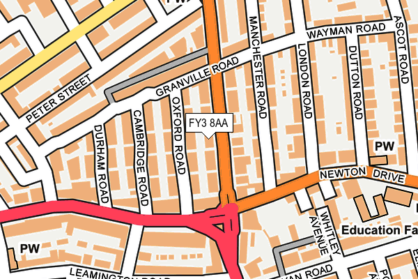 FY3 8AA map - OS OpenMap – Local (Ordnance Survey)