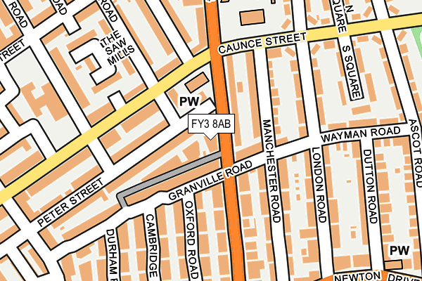 FY3 8AB map - OS OpenMap – Local (Ordnance Survey)