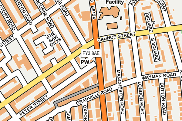 FY3 8AE map - OS OpenMap – Local (Ordnance Survey)