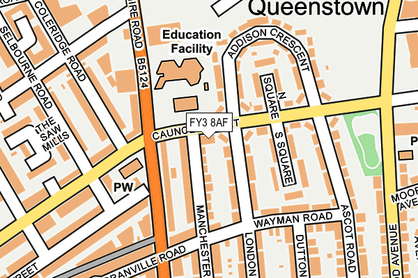 FY3 8AF map - OS OpenMap – Local (Ordnance Survey)