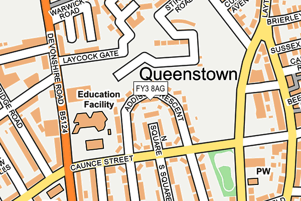 FY3 8AG map - OS OpenMap – Local (Ordnance Survey)