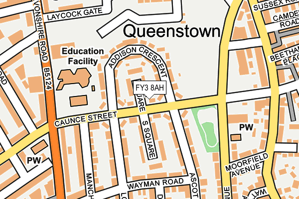 FY3 8AH map - OS OpenMap – Local (Ordnance Survey)