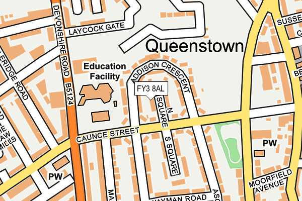 FY3 8AL map - OS OpenMap – Local (Ordnance Survey)