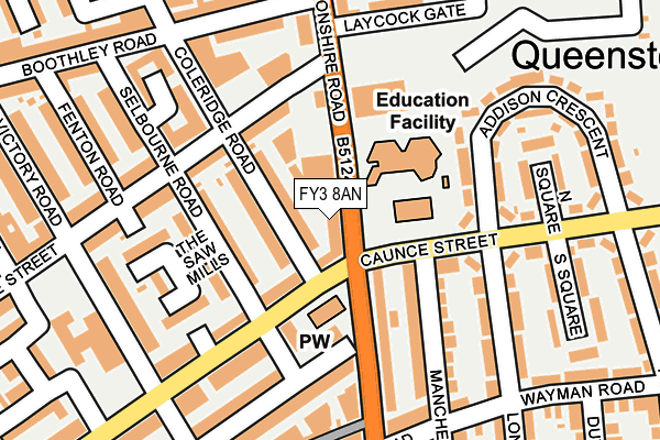 FY3 8AN map - OS OpenMap – Local (Ordnance Survey)