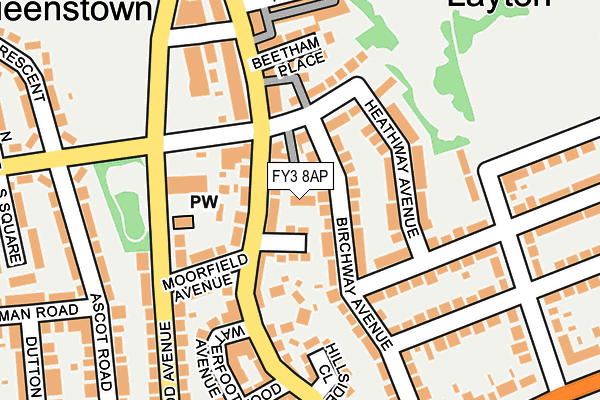 FY3 8AP map - OS OpenMap – Local (Ordnance Survey)