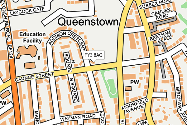 FY3 8AQ map - OS OpenMap – Local (Ordnance Survey)