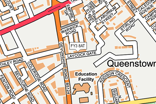 FY3 8AT map - OS OpenMap – Local (Ordnance Survey)