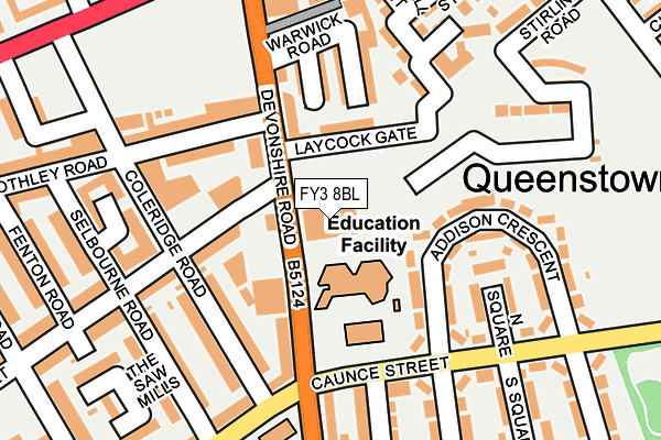 FY3 8BL map - OS OpenMap – Local (Ordnance Survey)