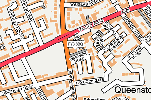 FY3 8BQ map - OS OpenMap – Local (Ordnance Survey)