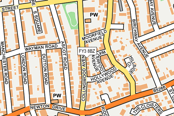 FY3 8BZ map - OS OpenMap – Local (Ordnance Survey)