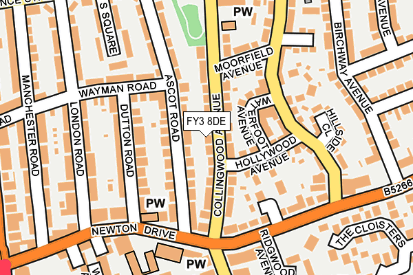FY3 8DE map - OS OpenMap – Local (Ordnance Survey)