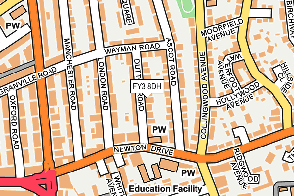 FY3 8DH map - OS OpenMap – Local (Ordnance Survey)