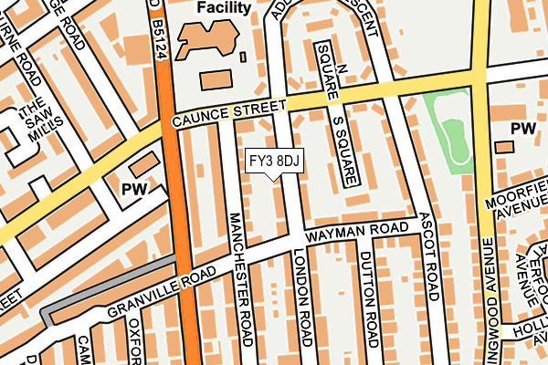 FY3 8DJ map - OS OpenMap – Local (Ordnance Survey)