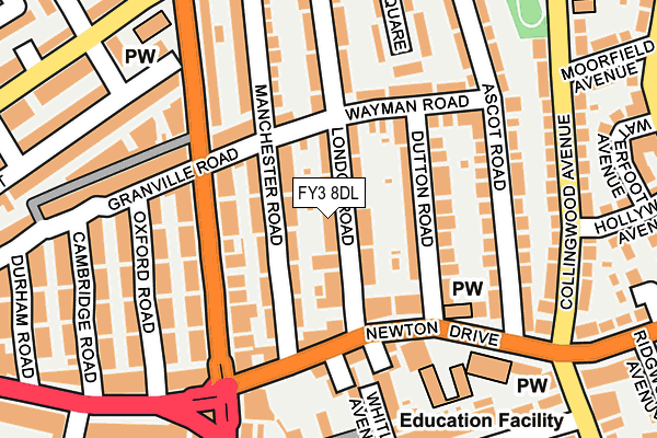 FY3 8DL map - OS OpenMap – Local (Ordnance Survey)