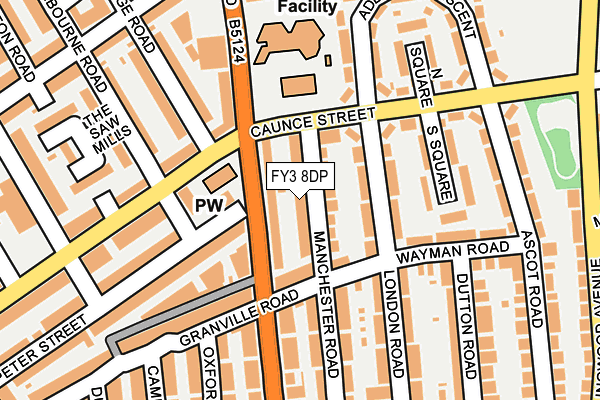 FY3 8DP map - OS OpenMap – Local (Ordnance Survey)