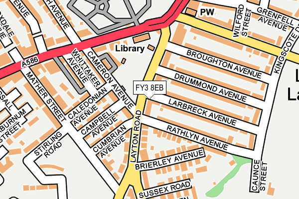 FY3 8EB map - OS OpenMap – Local (Ordnance Survey)
