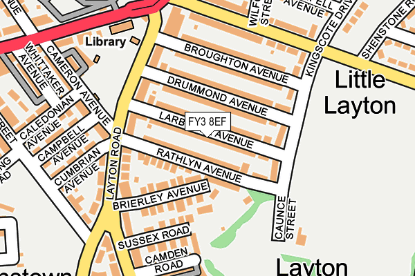 FY3 8EF map - OS OpenMap – Local (Ordnance Survey)