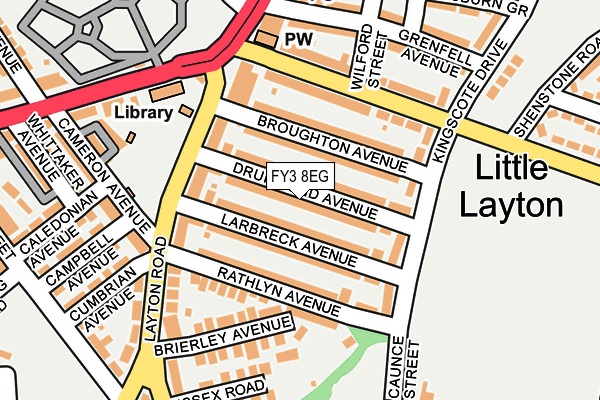 FY3 8EG map - OS OpenMap – Local (Ordnance Survey)