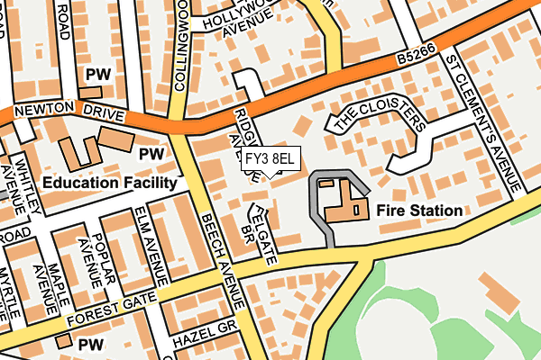 FY3 8EL map - OS OpenMap – Local (Ordnance Survey)