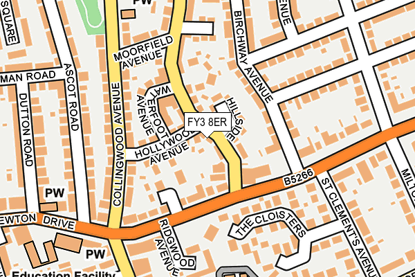 FY3 8ER map - OS OpenMap – Local (Ordnance Survey)