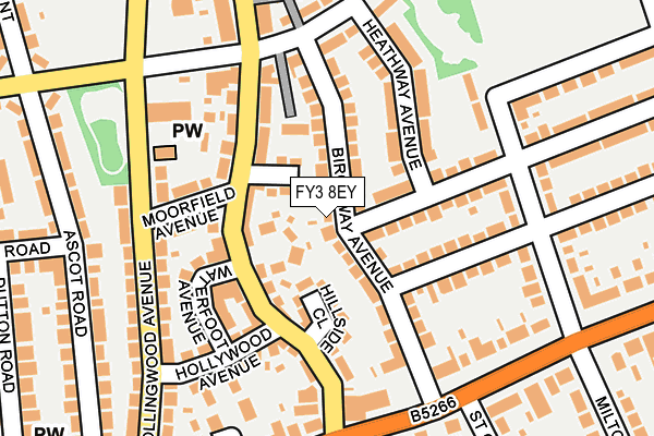 FY3 8EY map - OS OpenMap – Local (Ordnance Survey)