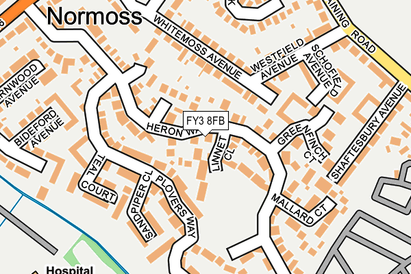 FY3 8FB map - OS OpenMap – Local (Ordnance Survey)