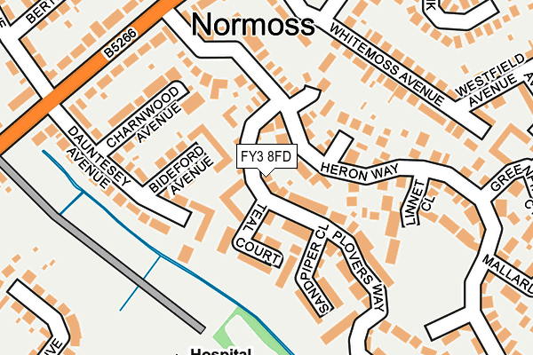 FY3 8FD map - OS OpenMap – Local (Ordnance Survey)
