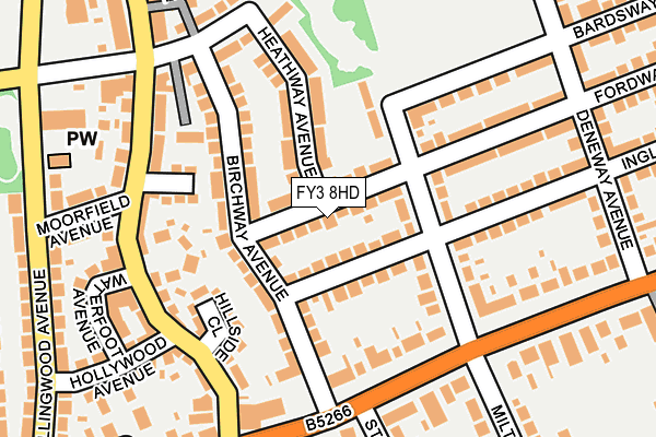 FY3 8HD map - OS OpenMap – Local (Ordnance Survey)