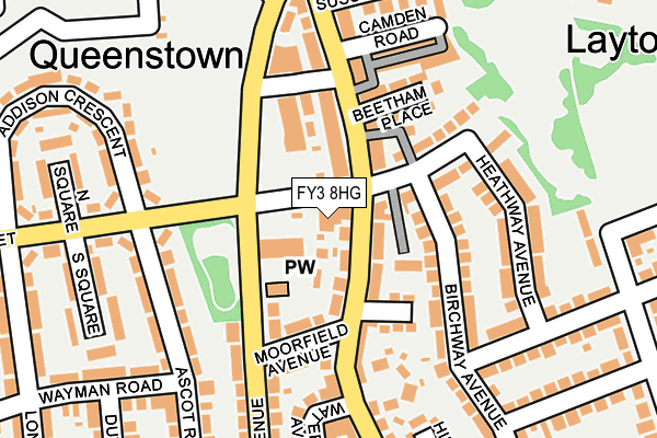 FY3 8HG map - OS OpenMap – Local (Ordnance Survey)