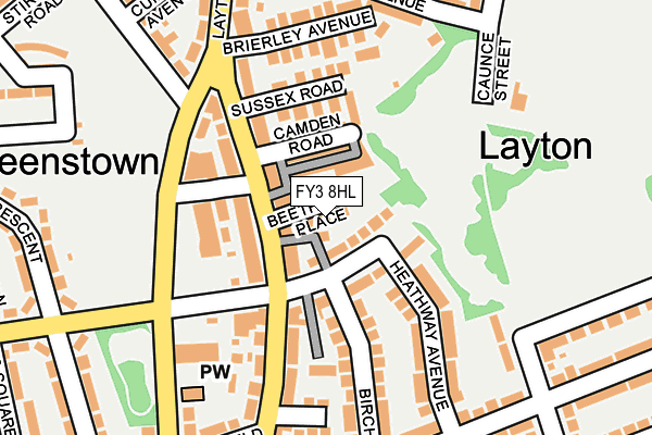 FY3 8HL map - OS OpenMap – Local (Ordnance Survey)