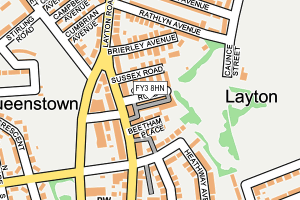 FY3 8HN map - OS OpenMap – Local (Ordnance Survey)