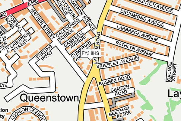 FY3 8HS map - OS OpenMap – Local (Ordnance Survey)