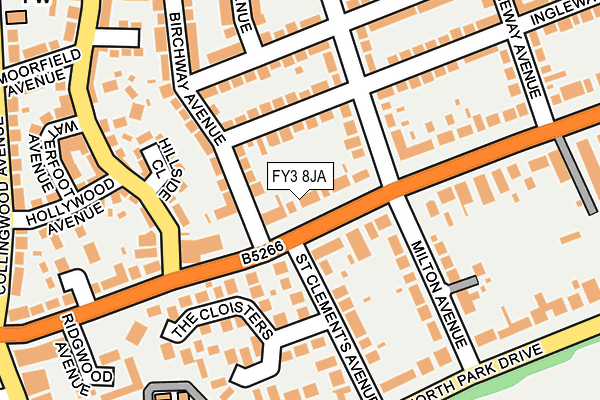 FY3 8JA map - OS OpenMap – Local (Ordnance Survey)