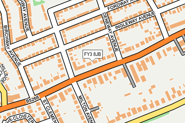 FY3 8JB map - OS OpenMap – Local (Ordnance Survey)