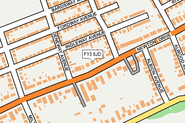 FY3 8JD map - OS OpenMap – Local (Ordnance Survey)