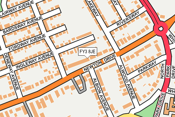 FY3 8JE map - OS OpenMap – Local (Ordnance Survey)
