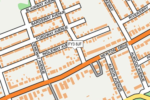 FY3 8JF map - OS OpenMap – Local (Ordnance Survey)