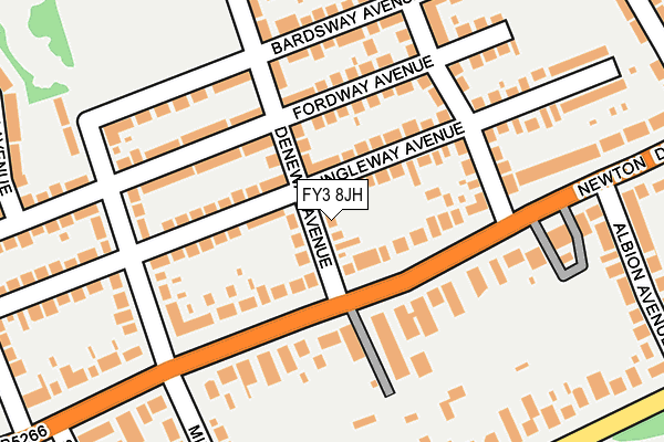 FY3 8JH map - OS OpenMap – Local (Ordnance Survey)