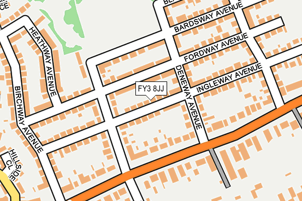 FY3 8JJ map - OS OpenMap – Local (Ordnance Survey)