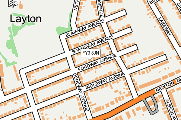 FY3 8JN map - OS OpenMap – Local (Ordnance Survey)