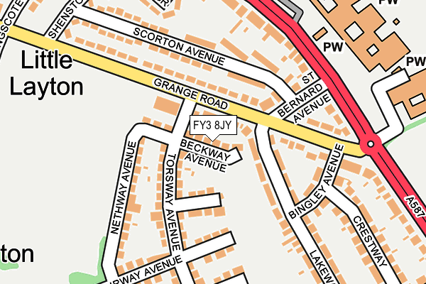 FY3 8JY map - OS OpenMap – Local (Ordnance Survey)
