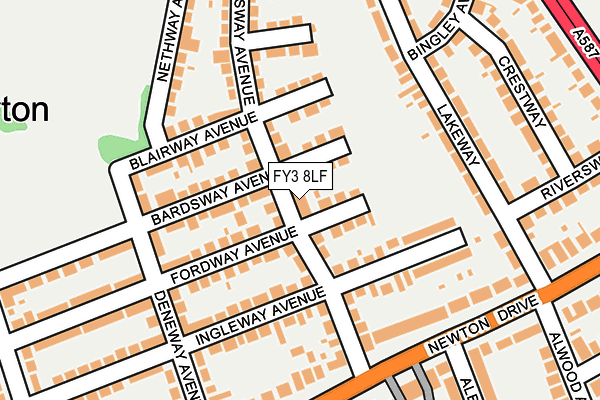 FY3 8LF map - OS OpenMap – Local (Ordnance Survey)