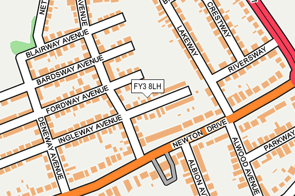 FY3 8LH map - OS OpenMap – Local (Ordnance Survey)
