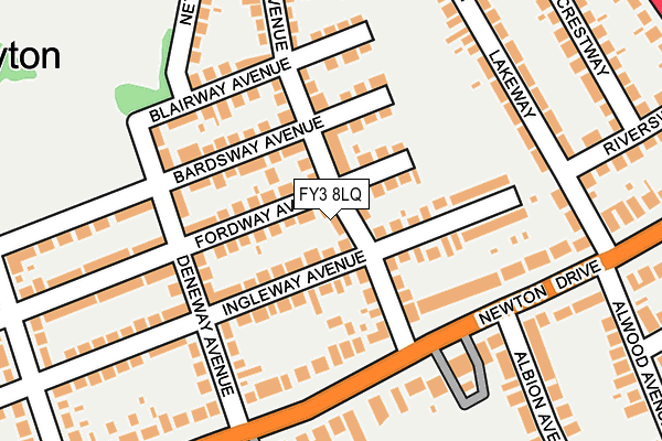 FY3 8LQ map - OS OpenMap – Local (Ordnance Survey)