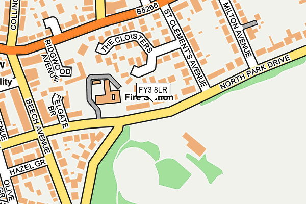 FY3 8LR map - OS OpenMap – Local (Ordnance Survey)