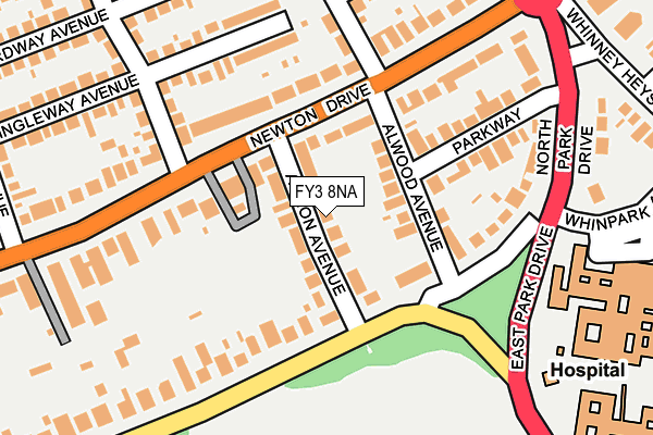 FY3 8NA map - OS OpenMap – Local (Ordnance Survey)