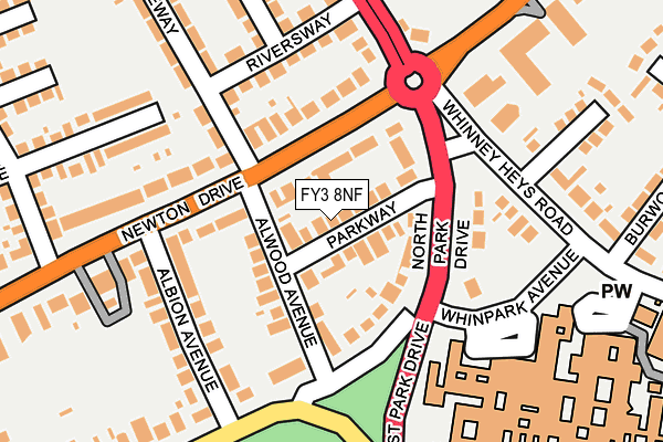 FY3 8NF map - OS OpenMap – Local (Ordnance Survey)
