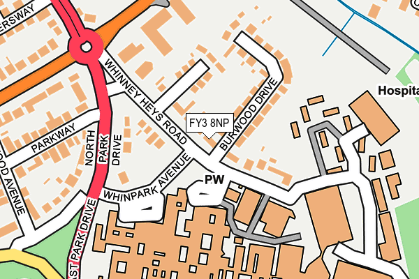 FY3 8NP map - OS OpenMap – Local (Ordnance Survey)