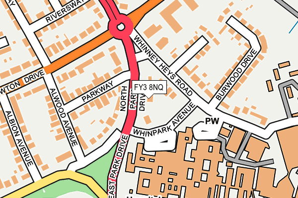 FY3 8NQ map - OS OpenMap – Local (Ordnance Survey)